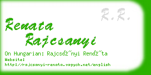 renata rajcsanyi business card